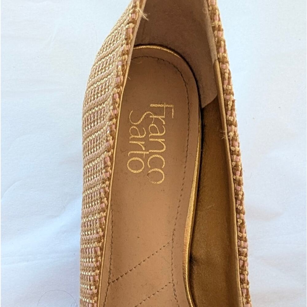 Franco Sarto Jesslyn Tan Multi Leather/Fabric Pumps, size 8.5M - Picture 2 of 6